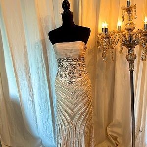 Sue wong nocturne mermaid gown with beading.